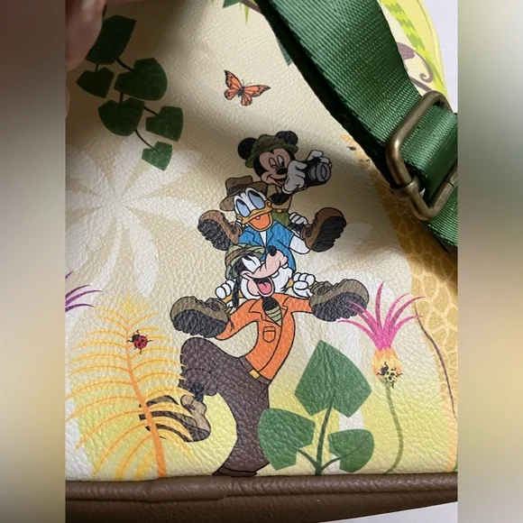 NEW! Loungefly Disney Mickey & Friends Jungle NWT Backpack GLOW IN THE DARK - Picture 5 of 9